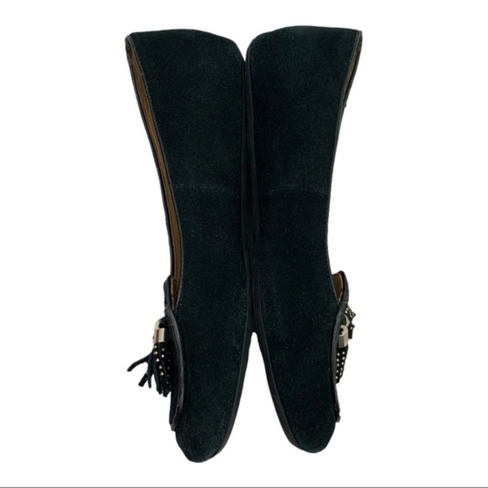 Talbots Black Suede Gold Studded Tassel Loafers Flats Women’s Size 7.5 - Picture 3 of 10